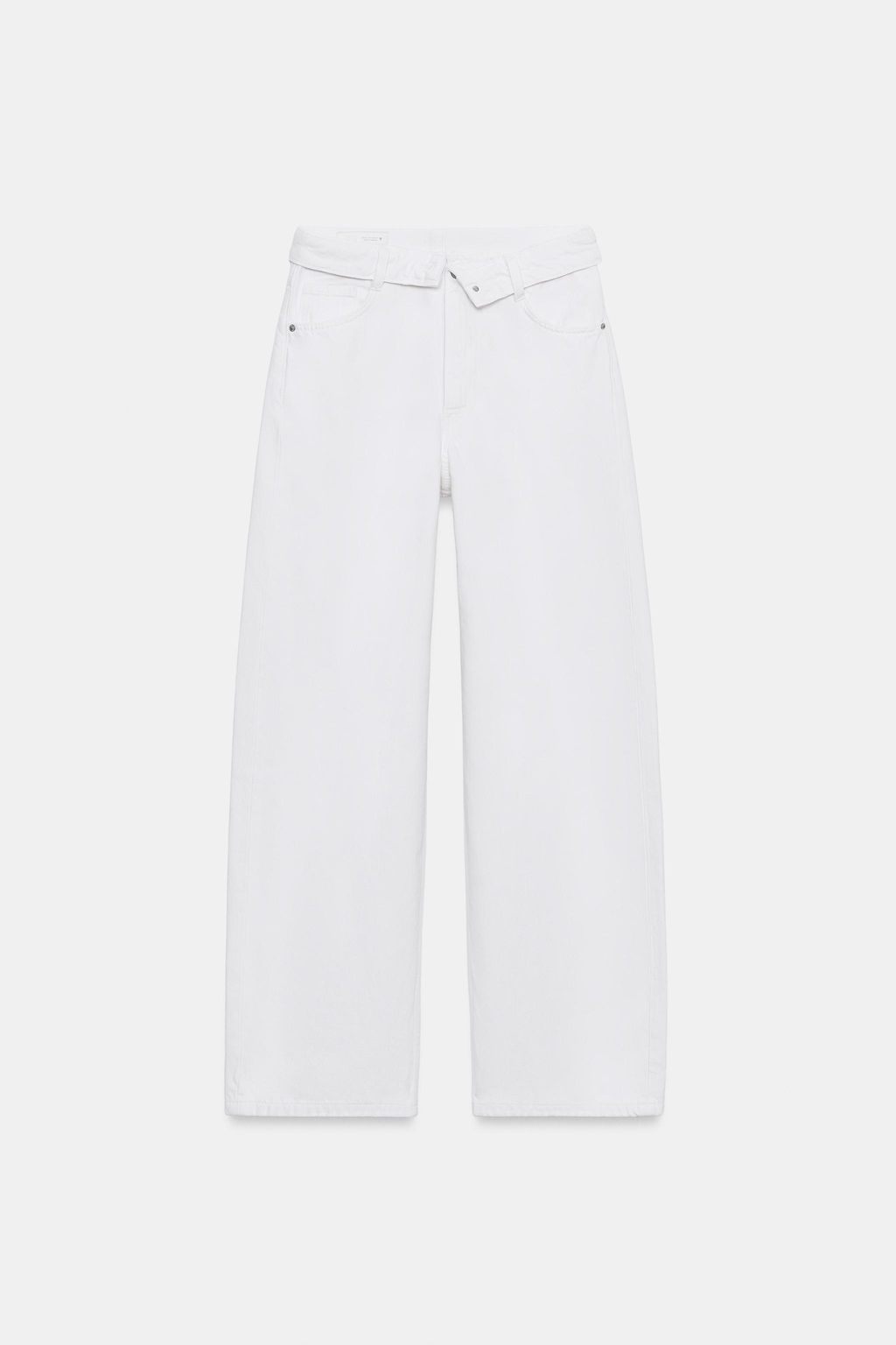 JEANS CINTURA DOBLADA TRF TIRO MEDIO / Crudo - Zara фото 5