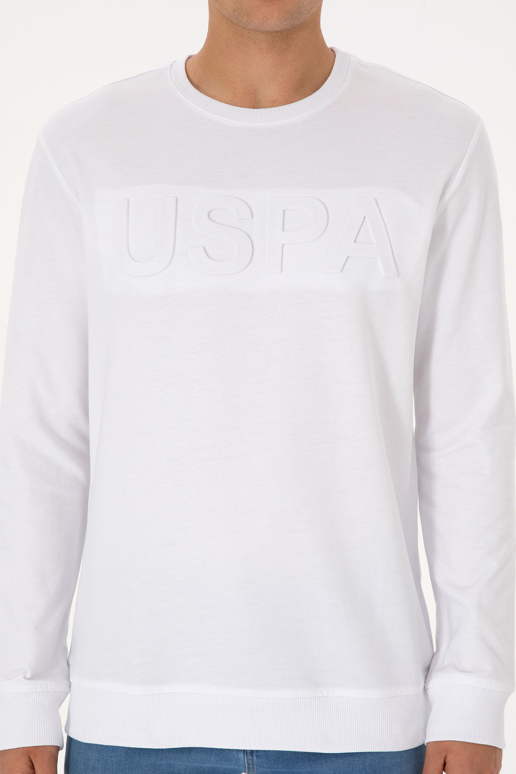 Erkek Beyaz Basic Sweatshirt - U.s. polo assn фото 13