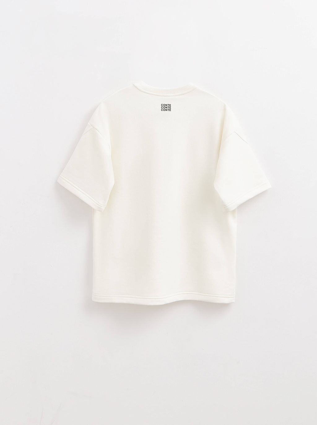 CONTE Удлиненная футболка из футера c вышивкой New chance LD 2727 off-white