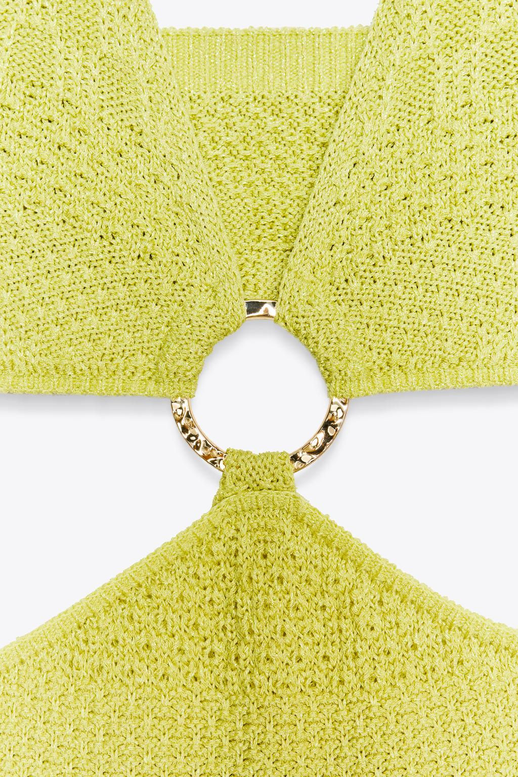 CUT-OUT KNIT DRESS - Zara фото 9