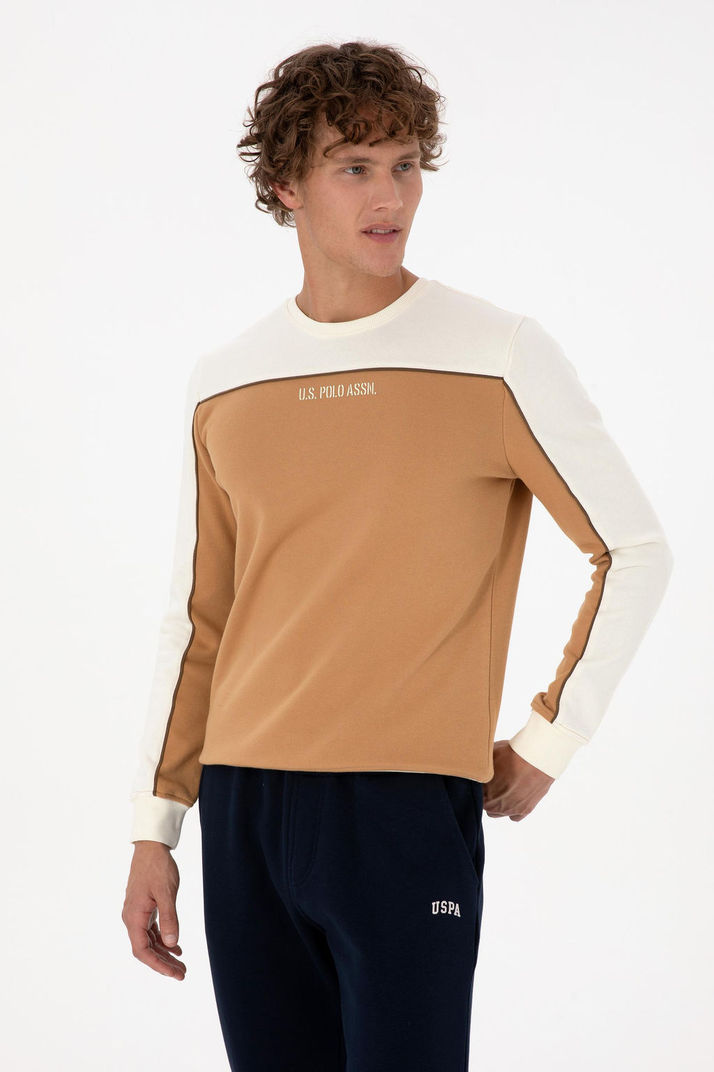 Erkek Camel Sweatshirt - U.s. polo assn фото 3