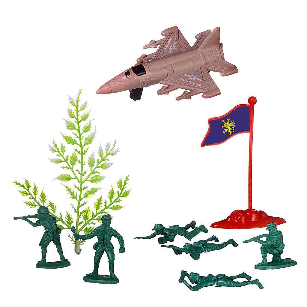 Игровой набор Abtoys Боевая сила 9 предметов (самолет, солдатики, аксессуары) фото 5