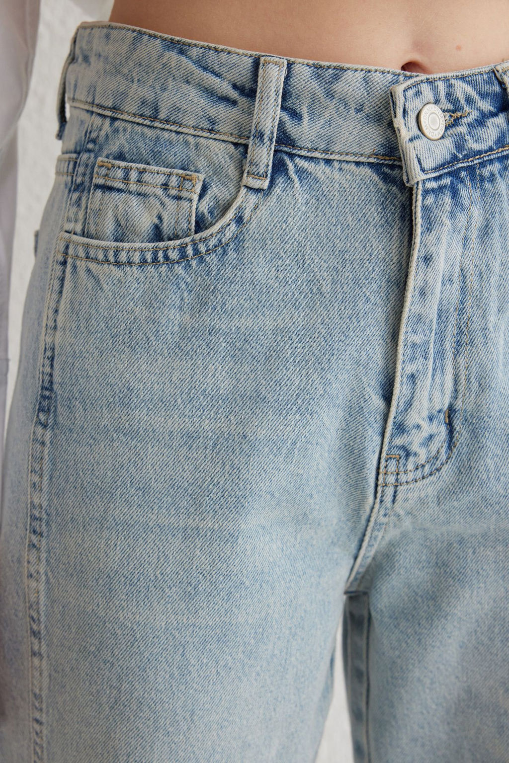 Ac?k Mavi Yuksek Bel Genis Paca Wide Leg Jeans TWOAW24JE00313 - Trendyolmilla фото 4