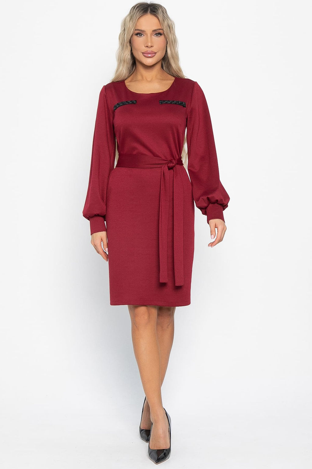 Платье Шарли (бордовое) П15012-18М