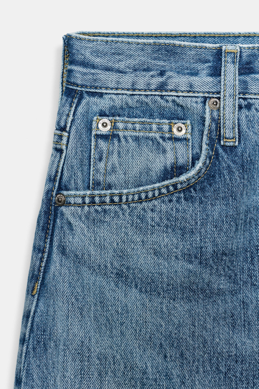 JEANS ZW COLLECTION TAPERED TIRO ALTO / Azul medio - Zara фото 7