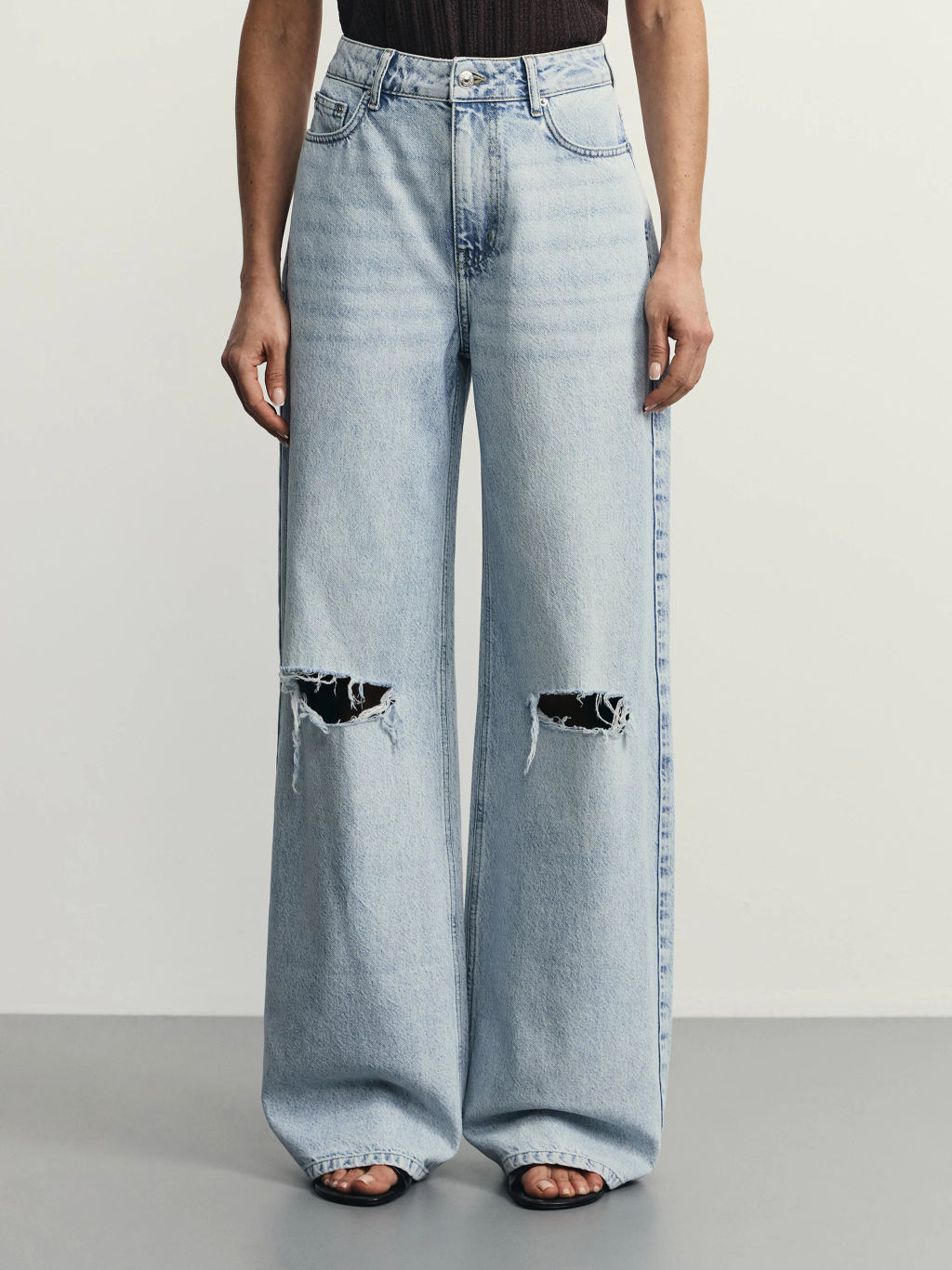 Джинсы wide leg с высокой посадкой / Zarina  фото 2