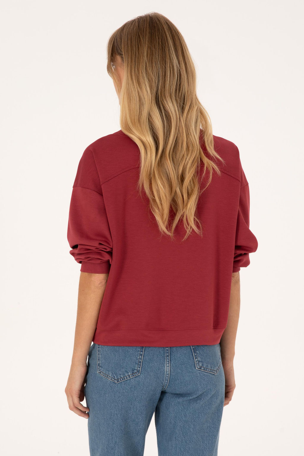 Kad_n Koyu Frambuaz Sweatshirt - U.s. polo assn фото 5