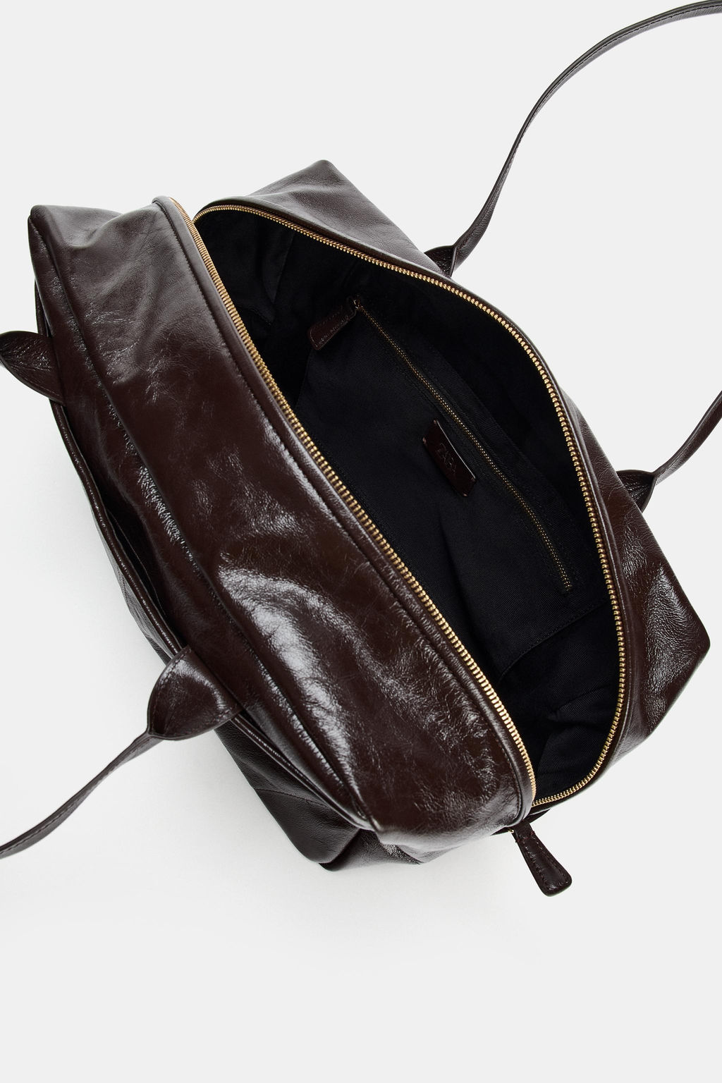MAXI LEATHER BOWLING BAG - Zara фото 5