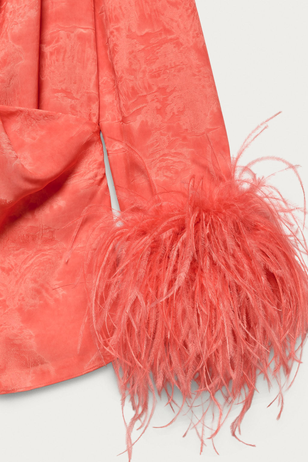 CAMISA CRUZADA PLUMAS MARISA BERENSON X ZARA / Rojo / Naranja фото 3