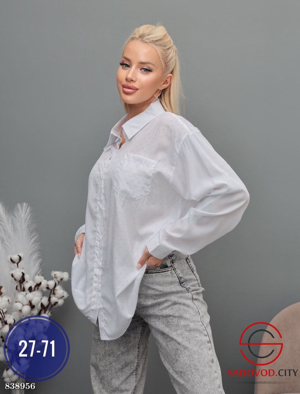 Рубашка женская из хлопка - Bruno фото 6