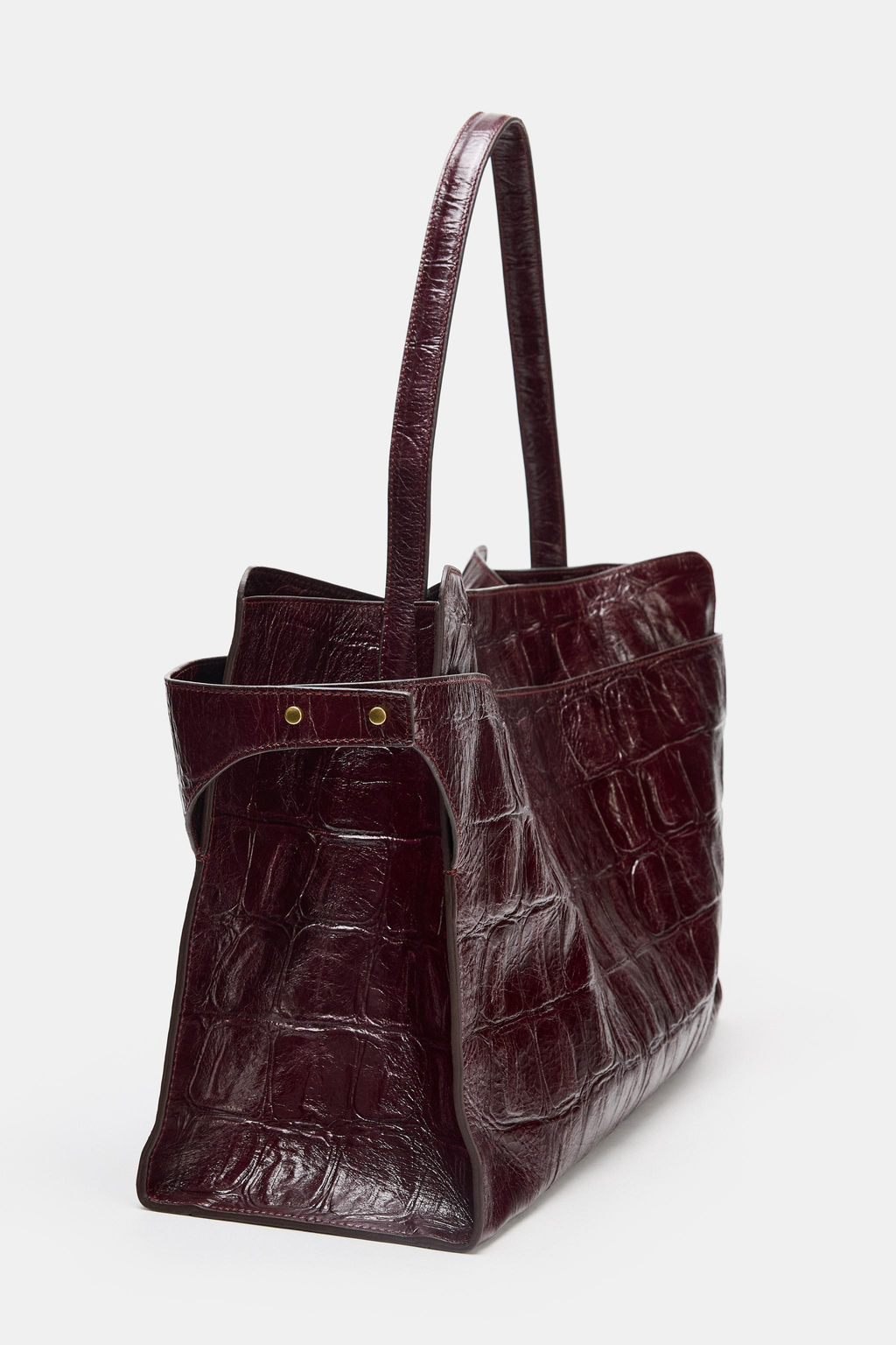 MAXI CITY BAG WITH EMBOSSED LEATHER EFFECT - Zara фото 10