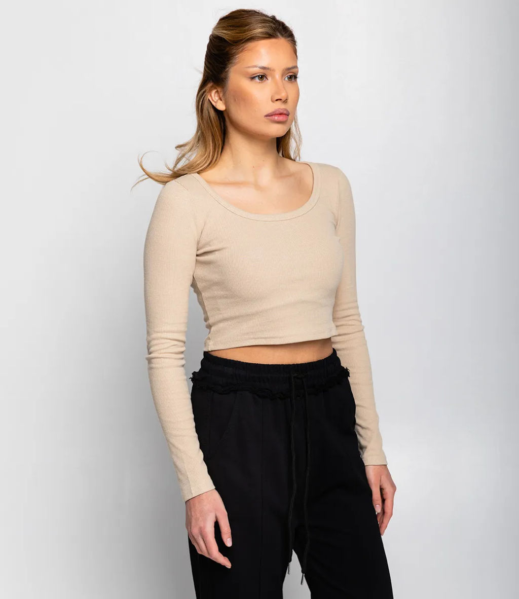 Кроп-Топ #КТ1121 (3), бежевый