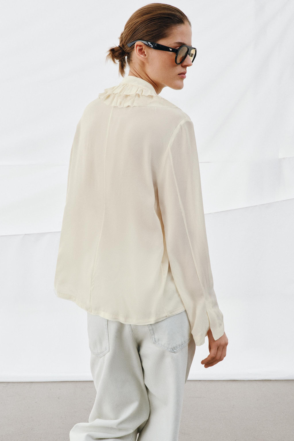 ZW COLLECTION LIMITED EDITION FLOWING RUFFLED SHIRT - Zara фото 13