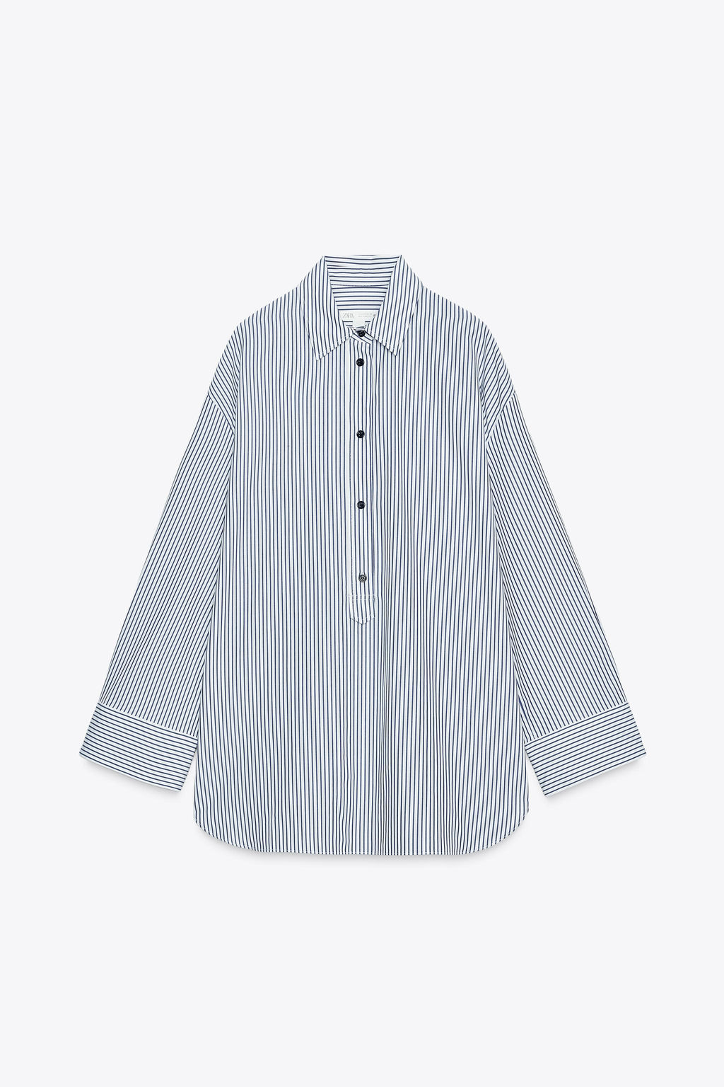 STRIPED POPLIN SHIRT ZW COLLECTION - Zara фото 7