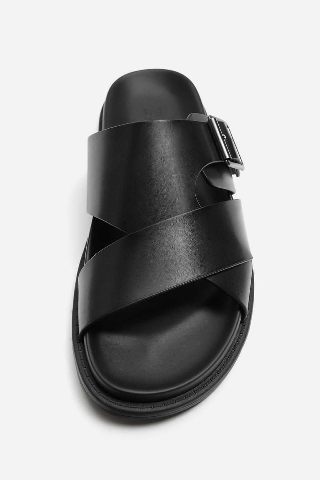 Criss-cross sandals with buckle - Zara фото 7