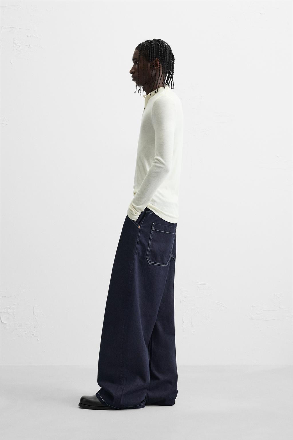 WIDE-LEG BAGGY JEANS - Zara фото 4
