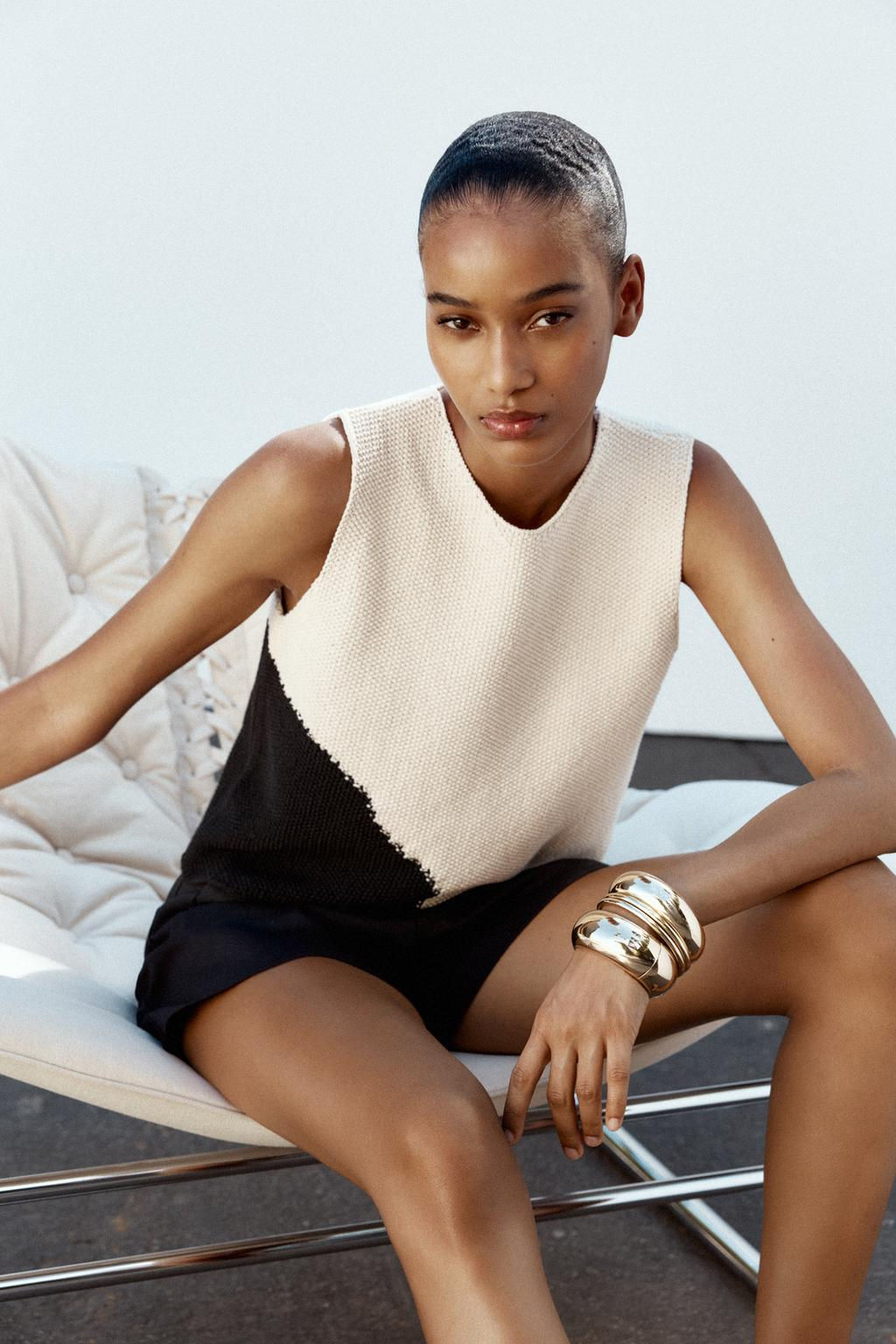 SLEEVELESS KNIT TOP - Zara фото 6