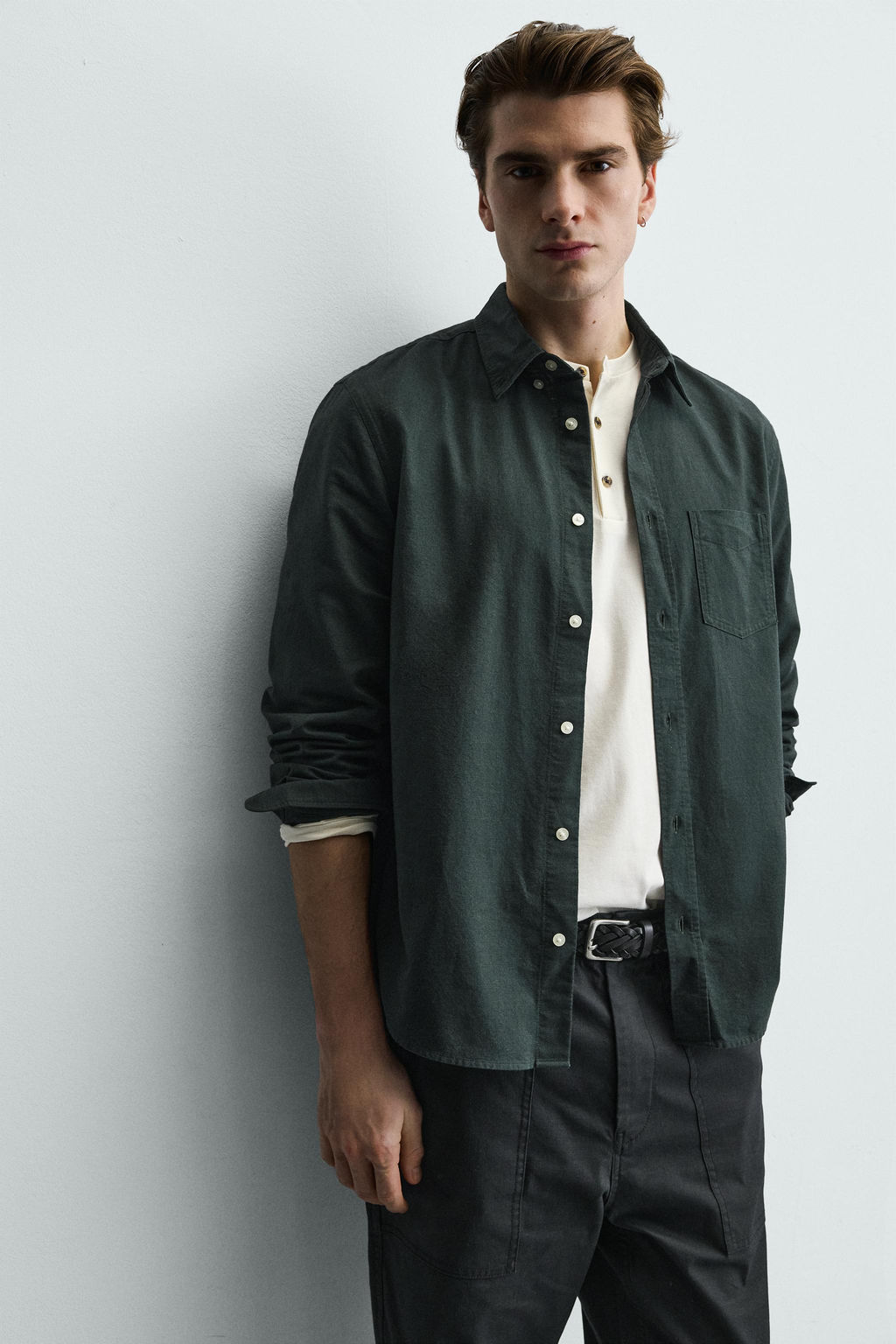 CAMISA REGULAR FIT OXFORD / Botella - Zara фото 6
