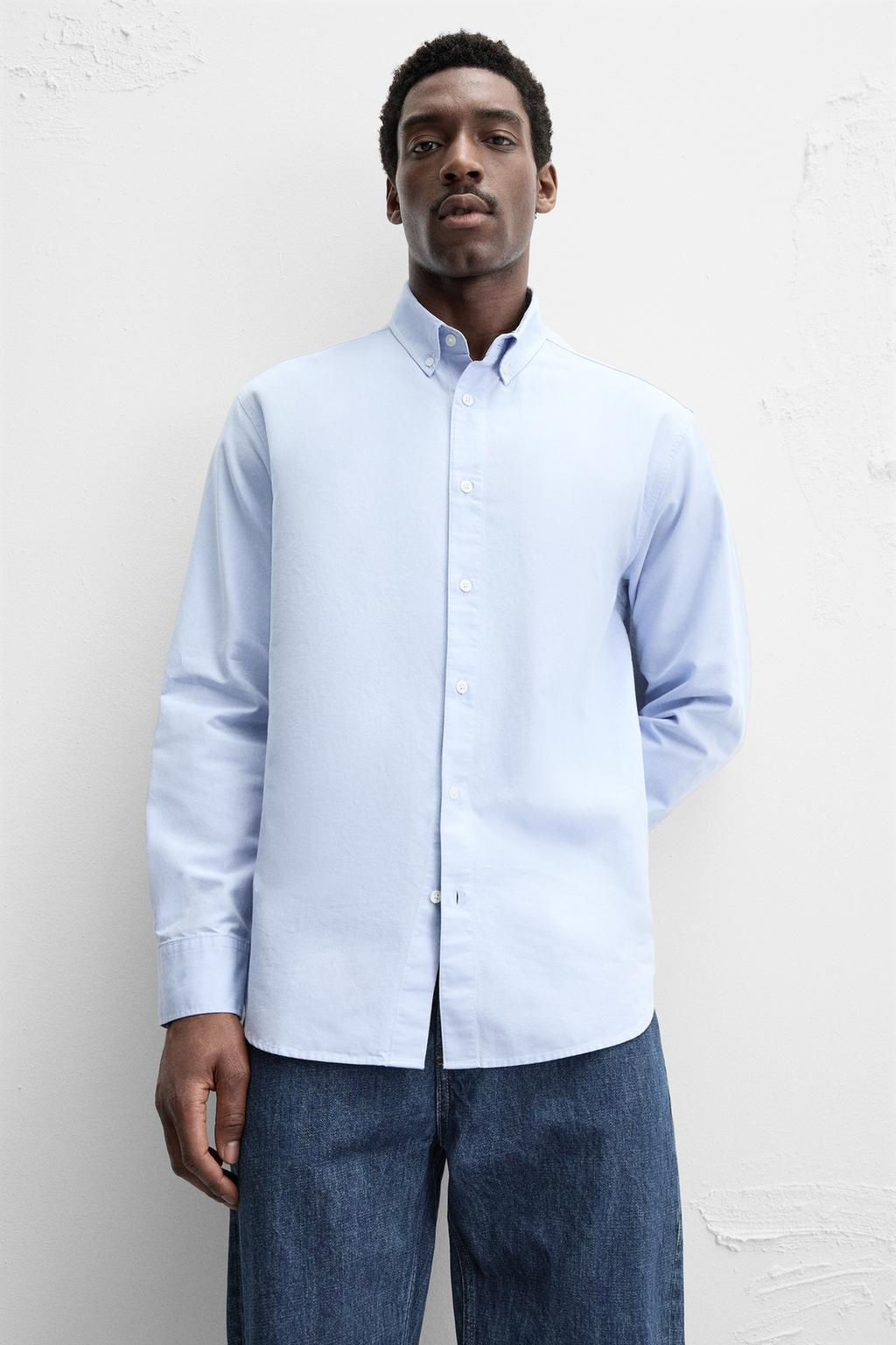 TEXTURED OXFORD SHIRT - Zara фото 13