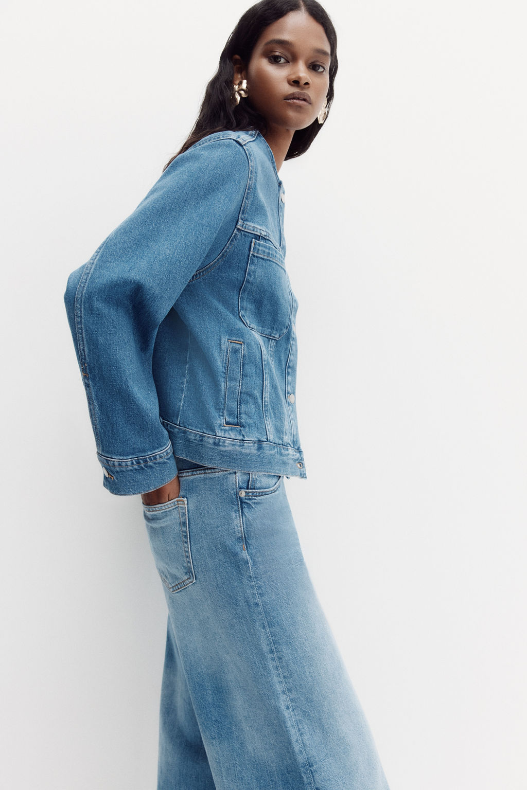 Cazadora trucker sin cuello - H&m фото 6