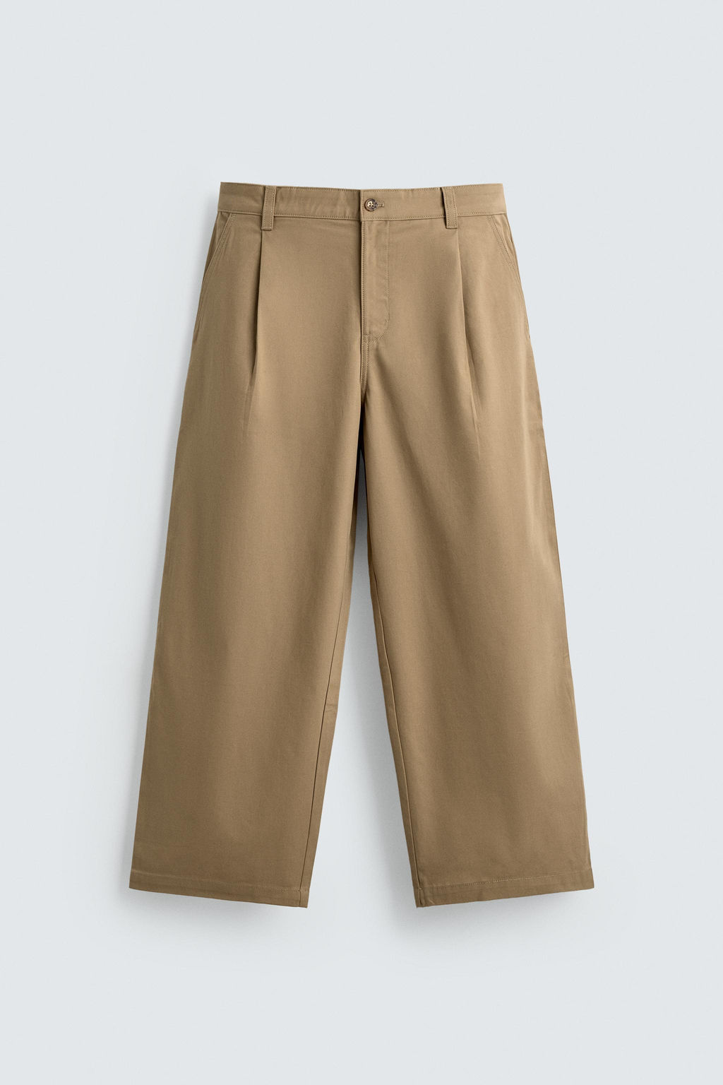 PANTAL?N WIDE FIT PLIEGUES / Beige - Zara фото 7