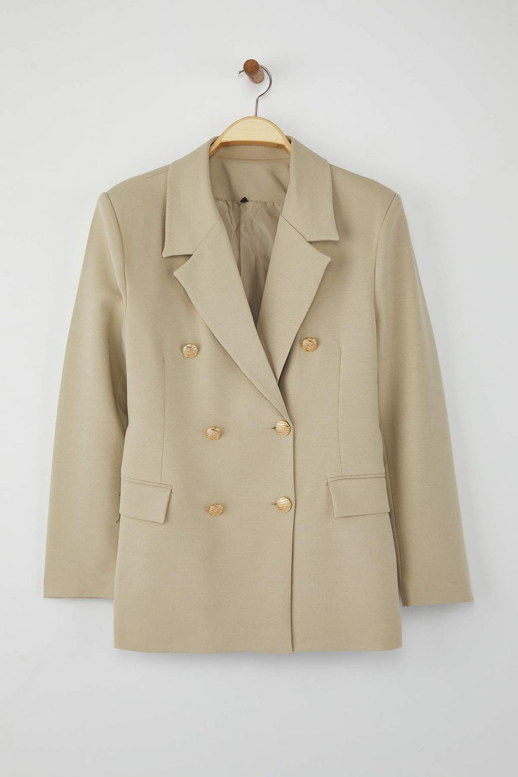 Limited Edition Vizon Zincir Aksesuarl? Regular Astarl? Dokuma Blazer Ceket TWOAW26BC00021 - Trendyolmilla фото 6