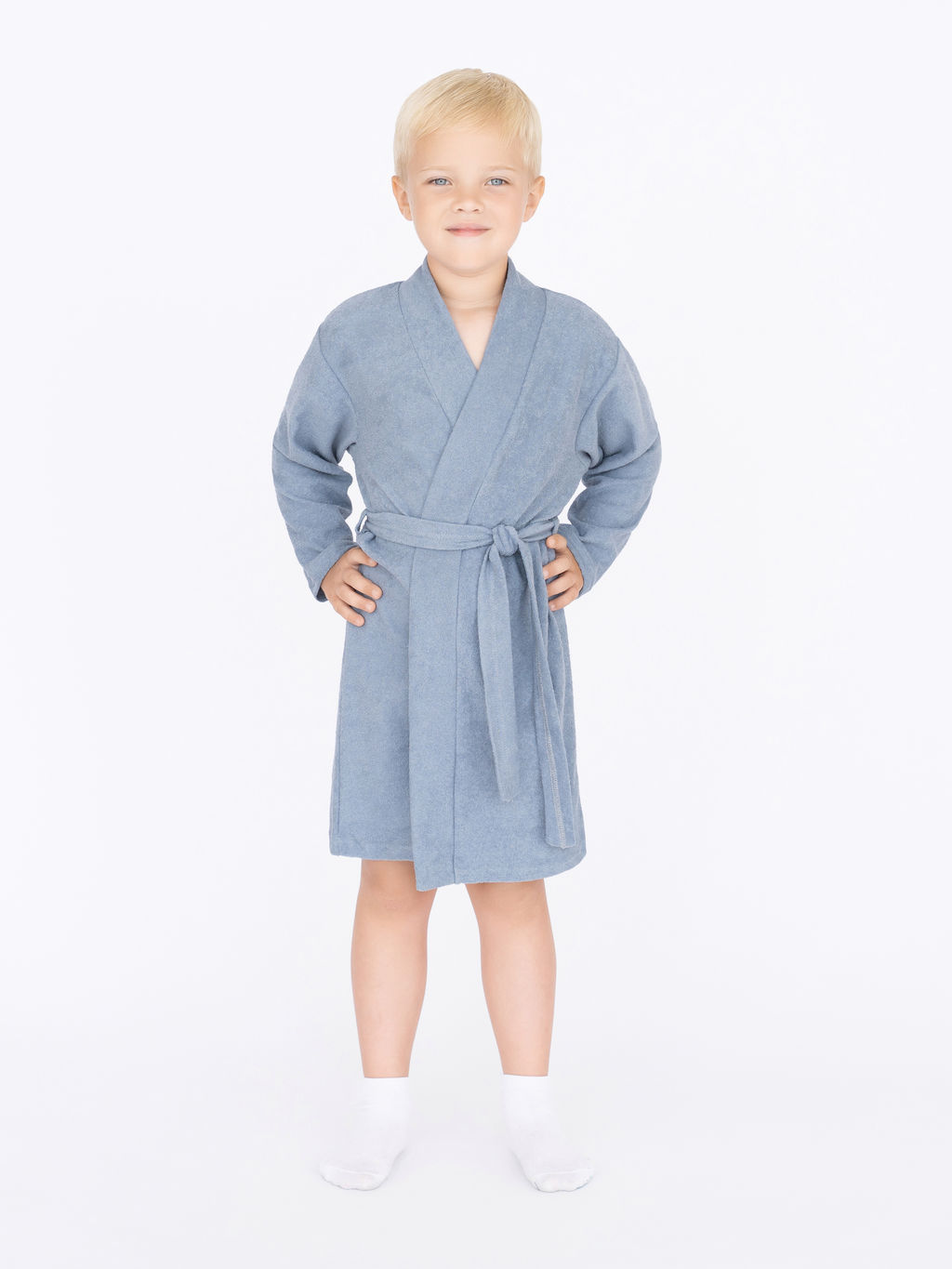 Халат детский серый