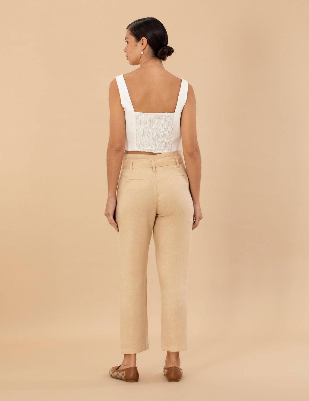 Bej Carrot Fit Keten Pantolon - Pierre cardin фото 4