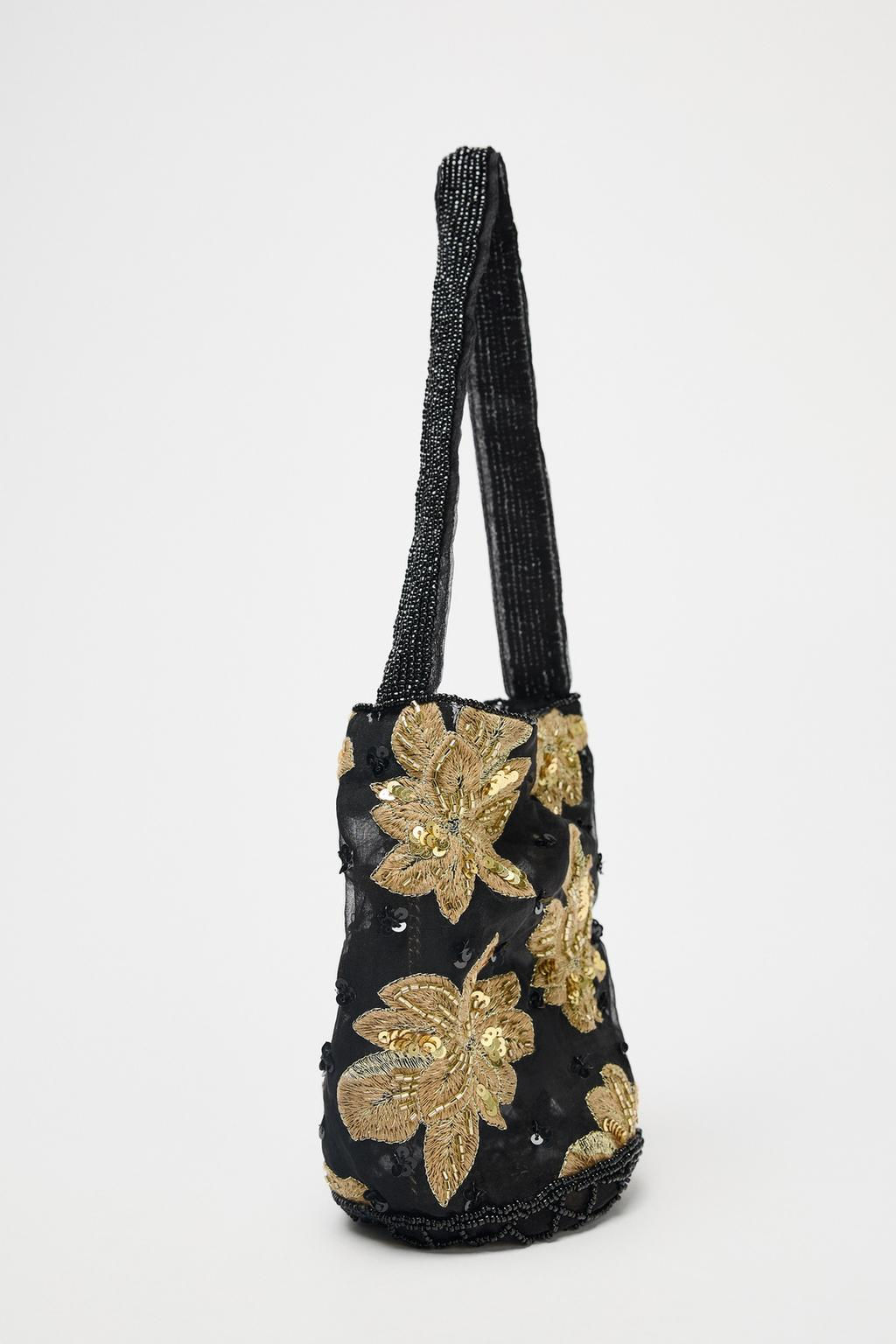FLORAL EMBROIDERY BUCKET BAG - Zara фото 4