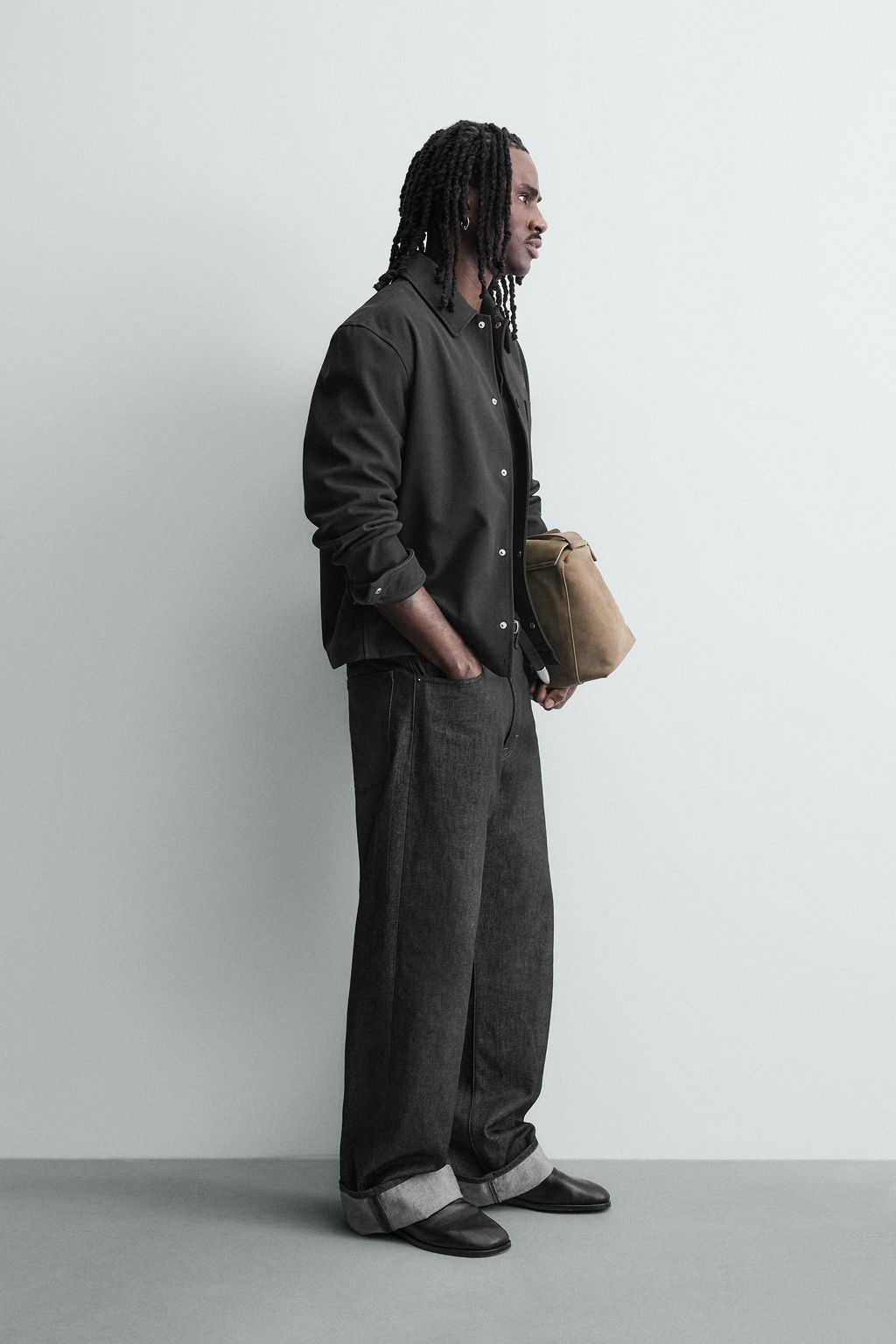 SOBRECAMISA EFECTO ANTE / Negro - Zara фото 5