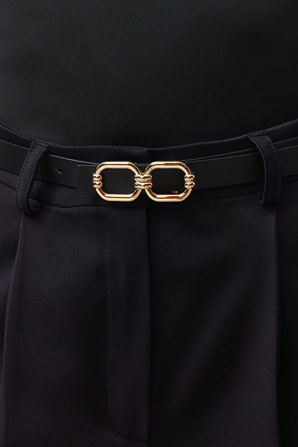 Siyah Gold Tokal? Ince Suni Deri Kemer TEDSS24KE00004 - Trendyolmilla фото 3