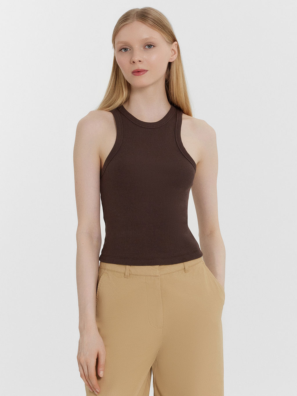 Топ женский коричневый