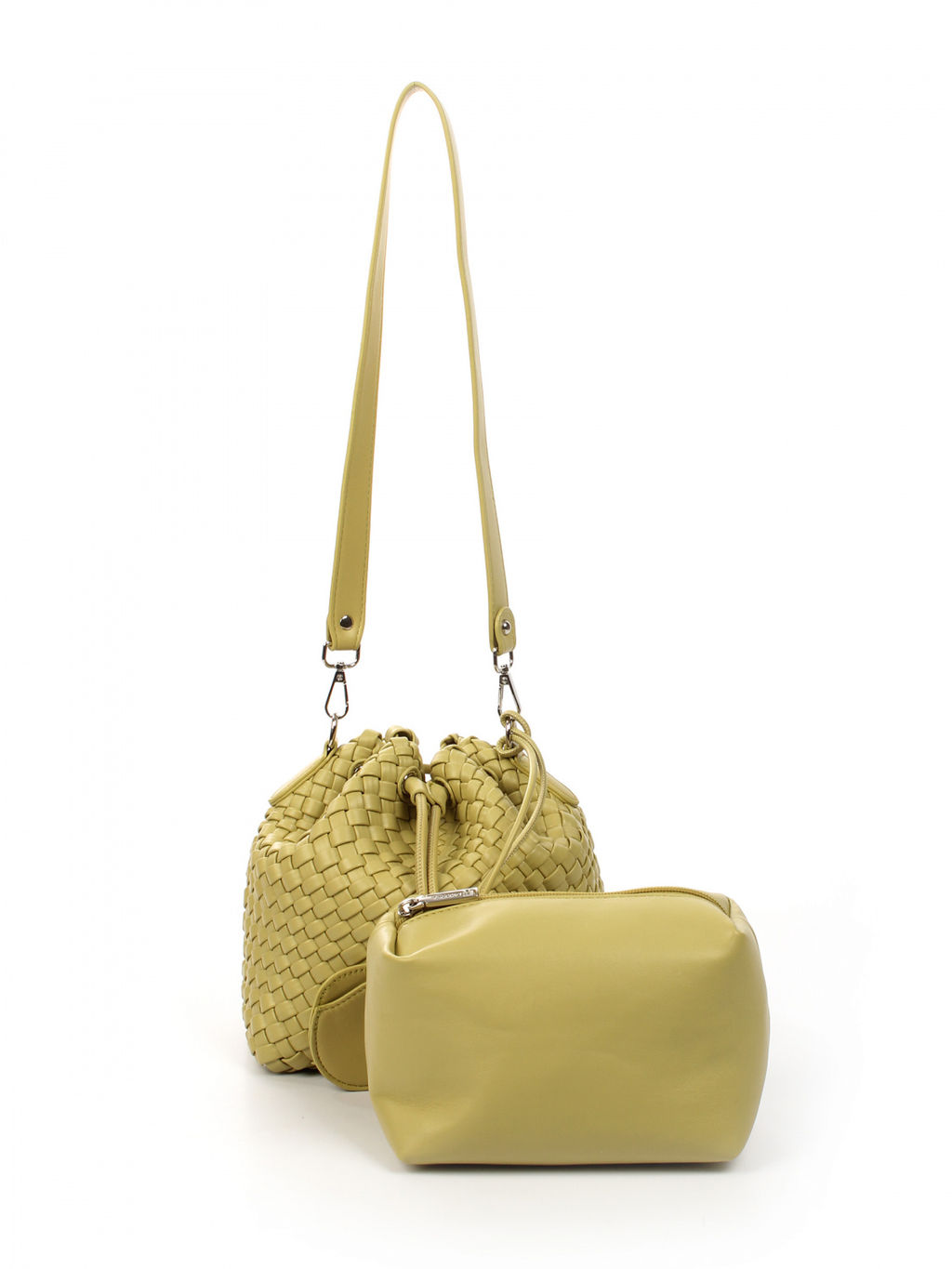 LACCOMA сумка СУ038-оливковый эко кожа хлопок  фото 4