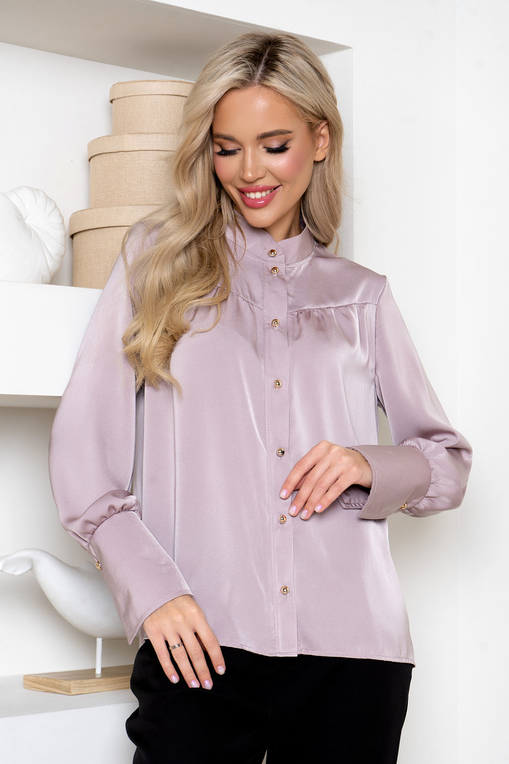 Блуза Open Style 6191 пудрово-розовый