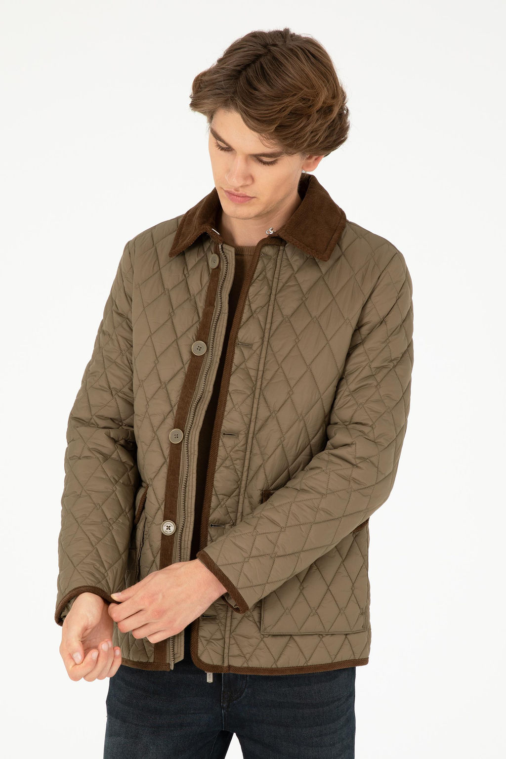 Мужское пальто цвета хаки - U.s. polo assn фото 3