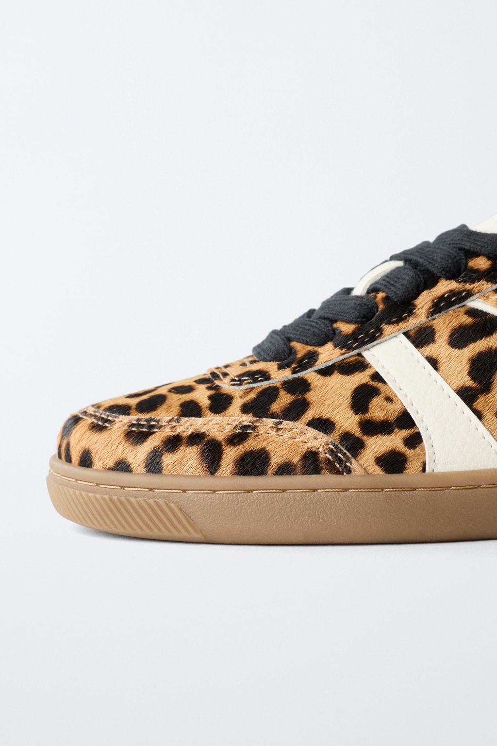 LEOPARD PRINT LEATHER SNEAKERS - Zara фото 4