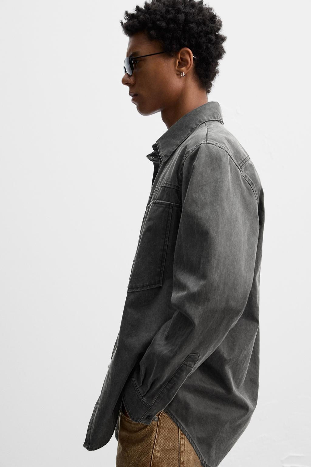 WAXED OVERSHIRT - LIMITED EDITION - Zara фото 4