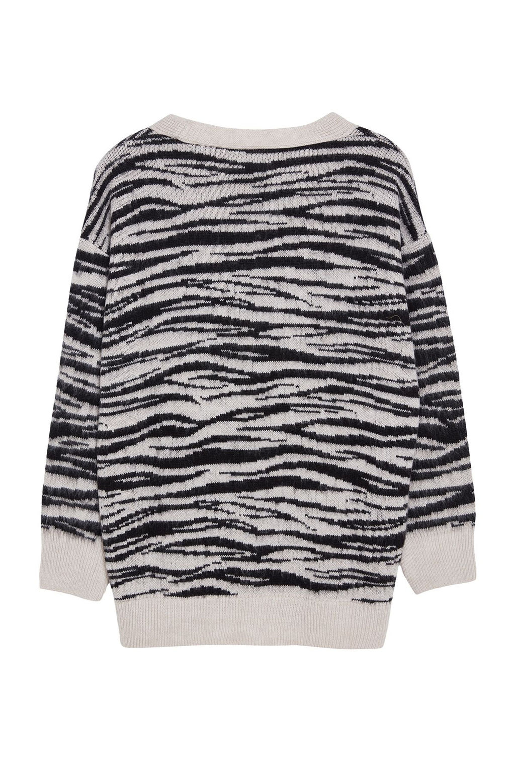 Siyah Yumusak Dokulu Zebra Desenli Triko H?rka TWOAW25HI00239 - Trendyolmilla фото 14