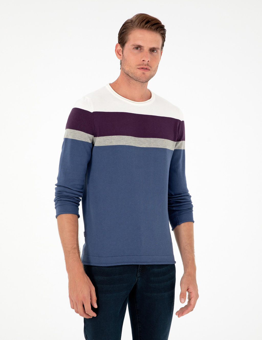 _ndigo Slim Fit Bisiklet Yaka Triko Kazak
