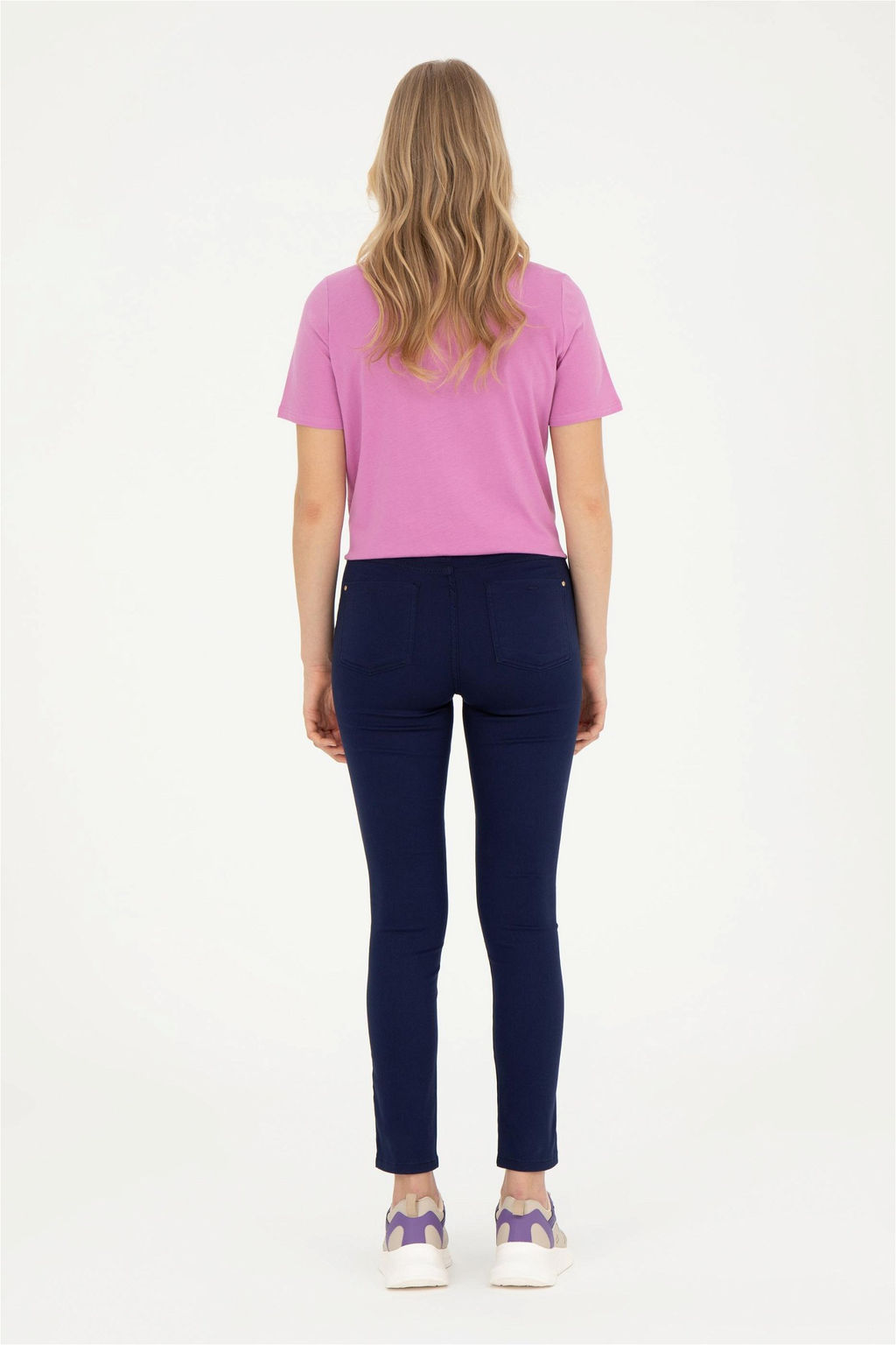 Женские темно-синие брюки из плотной ткани - U.s. polo assn фото 4