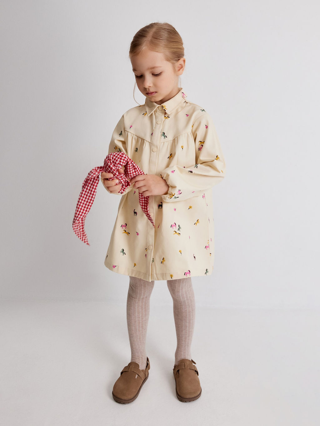 ACOOLA / Платье детское для девочек Meredit бежевый принт  фото 6