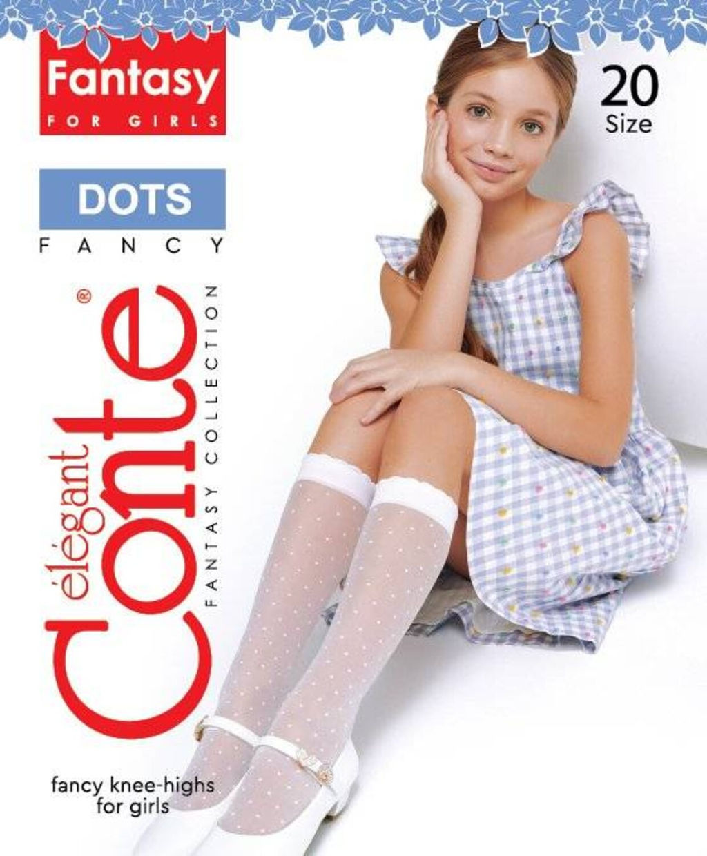 Гольфы детские Conte Elegant Dots 22С-4СП белые  фото 2
