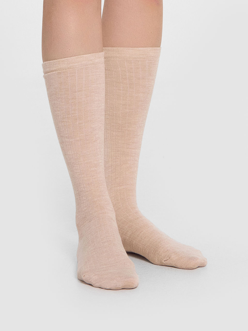 Цена за 5 пар! Носки женские бежевые высокие бежевый меланж 209K-2960 - Mark formelle фото 5