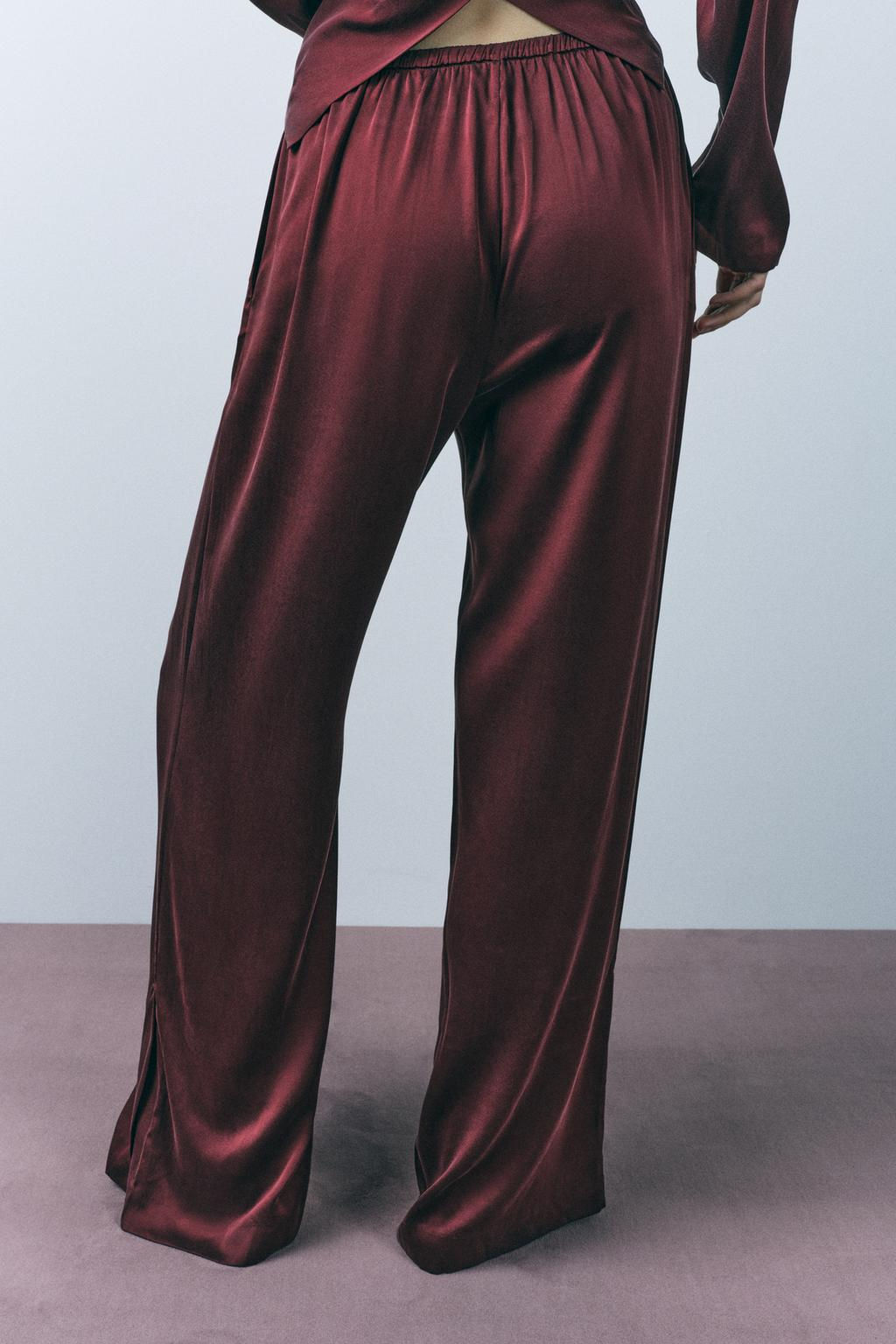 SILK PYJAMA TROUSERS - Zara фото 3