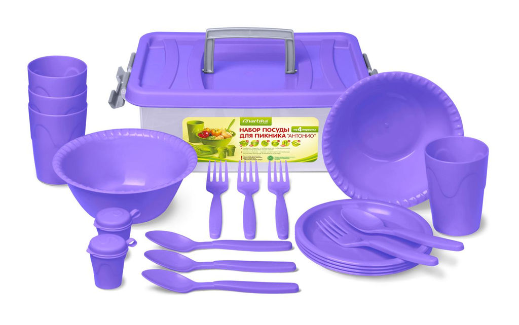 Набор посуды для пикника Антонио на 4 перс. арт. С69 - Полимербыт фото 2