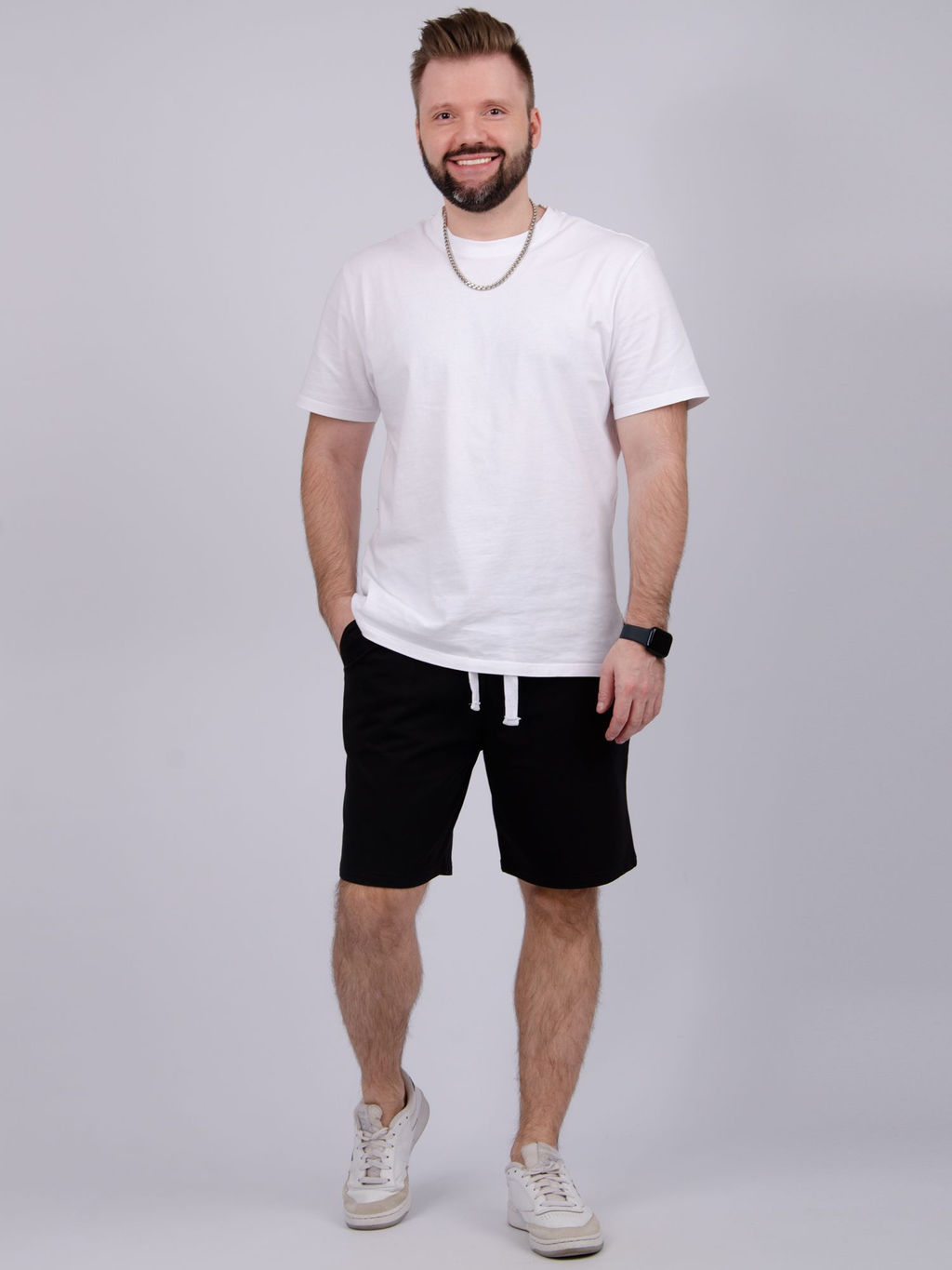 Шорты, футер с лайкрой - Малина фото 2