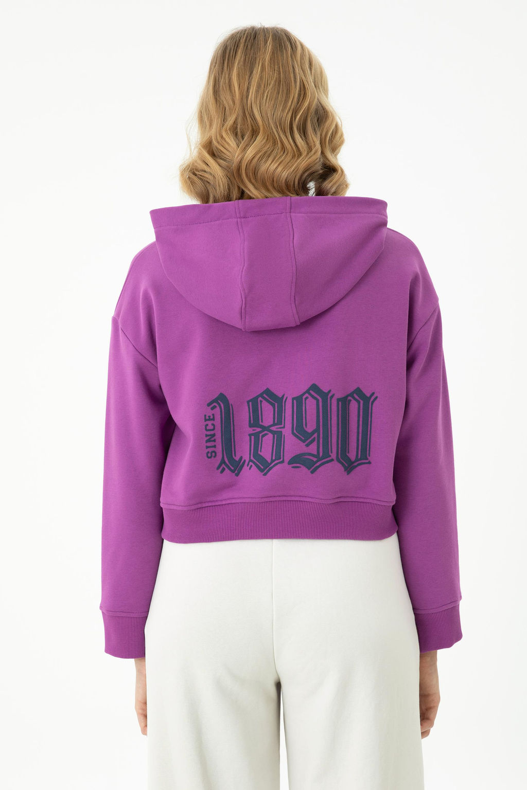 Женская фиолетовая толстовка с капюшоном - U.s. polo assn фото 21