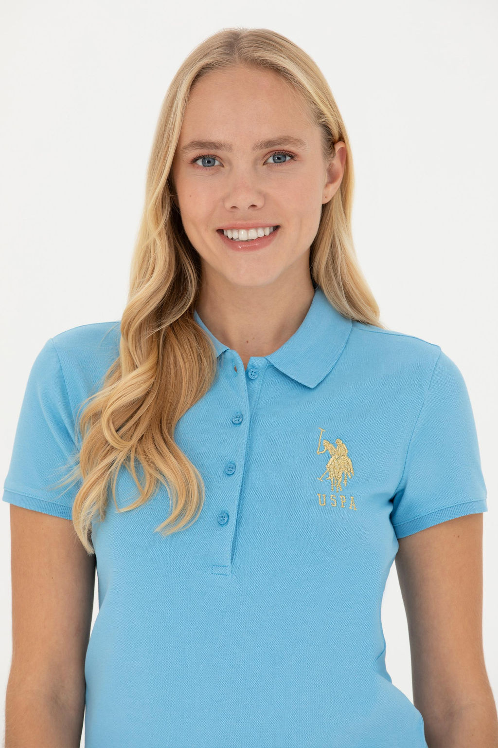 Женская базовая футболка бирюзового цвета - U.s. polo assn фото 9