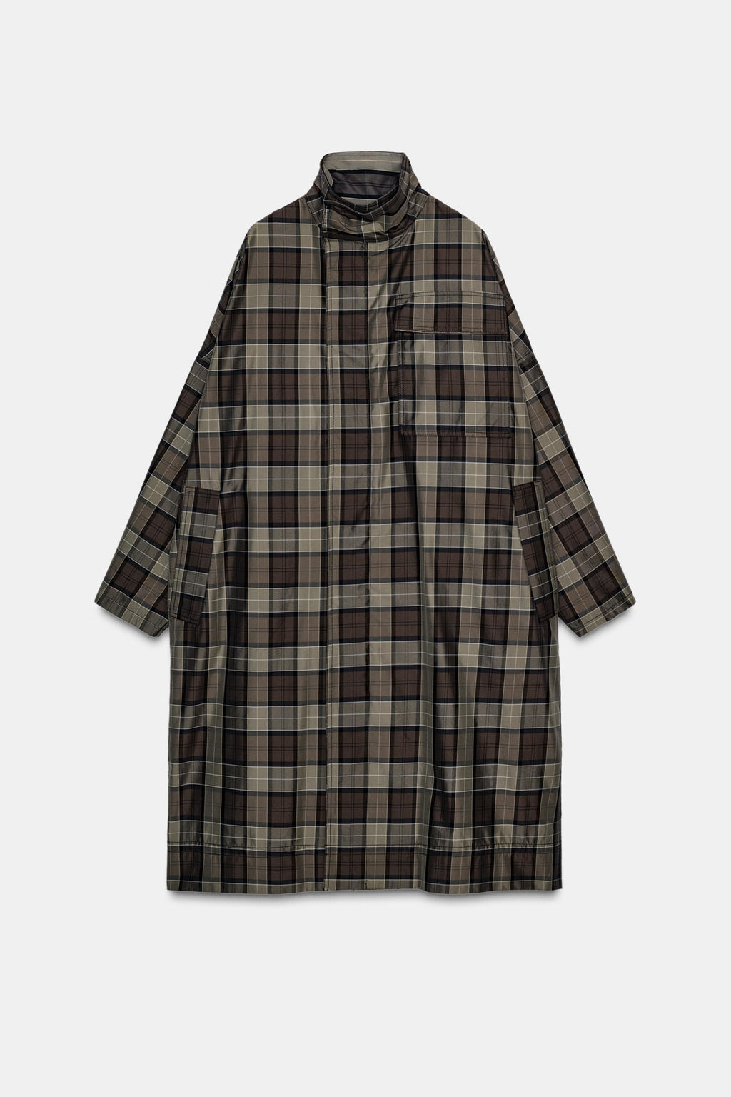 ZW COLLECTION LIMITED EDITION CHECKED TRENCH COAT - Zara фото 5