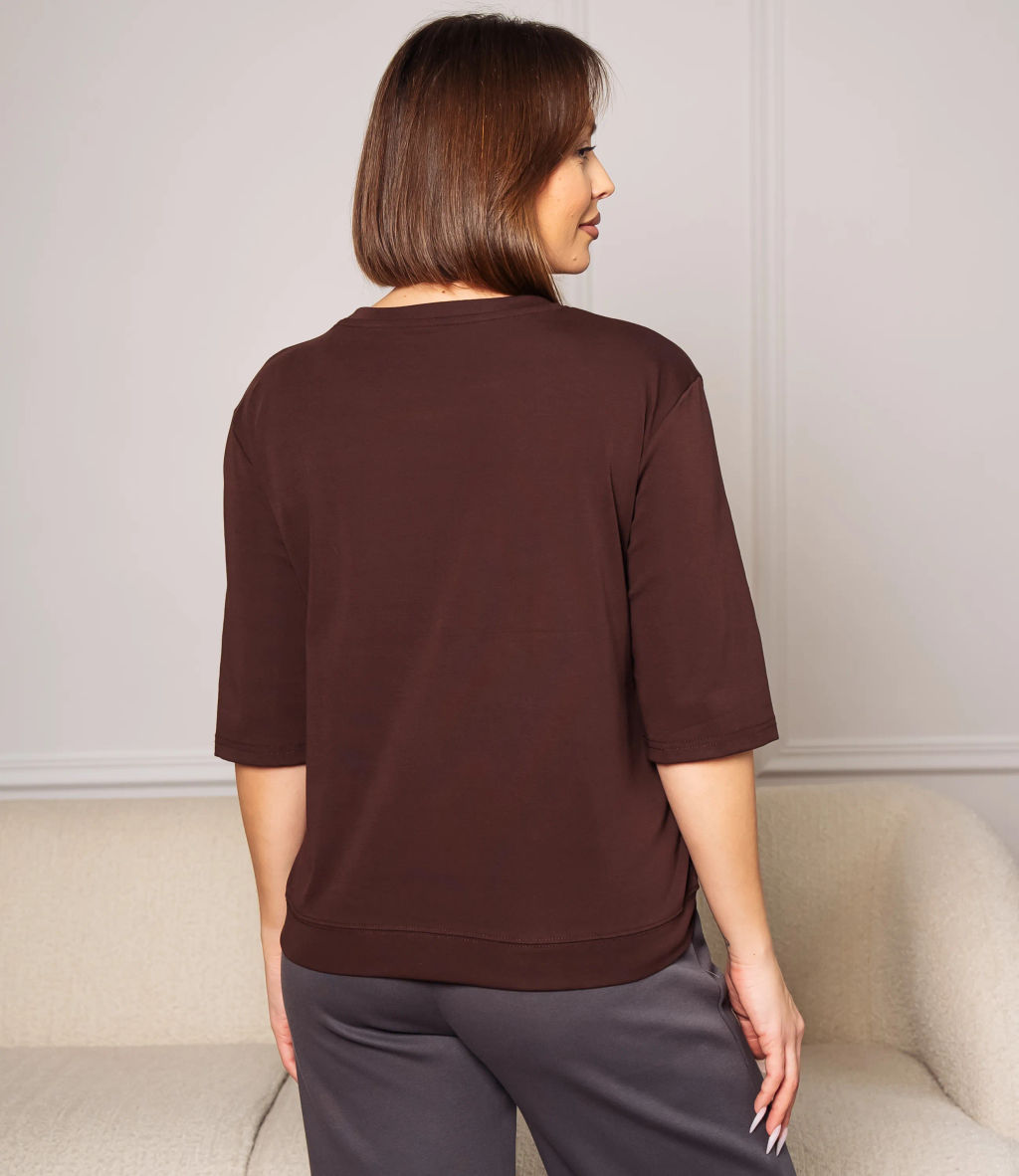 Футболка #КТ0467-55, шоколадный